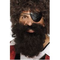 Deluxe Brown Pirate Beard Costume Accessory 