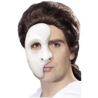 White Phantom Mask Costume Accessory