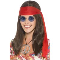 Womens Brown Hippy Chick Costume Accessory Set