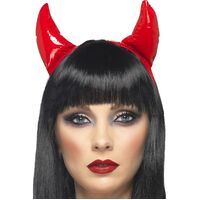 Red Devil Horns PVC Costume Accessory 