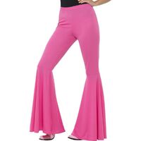Flared Ladies Costume Trousers Pink Size: Small - Medium