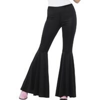 Flared Ladies Costume Trousers Black Size: Medium - Large
