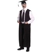 Teachers Black Gown Adult Costume Size: One Size Fits Most
