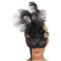 Fever Baroque Fantasy Black Eyemask Costume Accessory