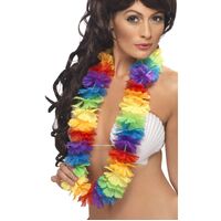 Bright Large Rainbow Lei Costume Accessory