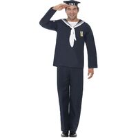 Blue Naval Seaman Adult Costume Size: Large