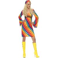Rainbow Hippie Adult Costume Size: Medium