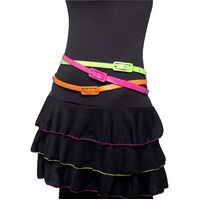80's Style Neon Belts Costume Accessory