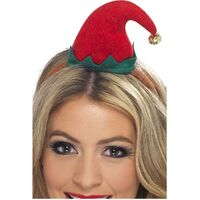 Mini Elf Hat on Headband Costume Accessory