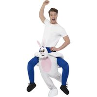 Rabbit Piggy Back Adult Costume Size: One Size Fits Most