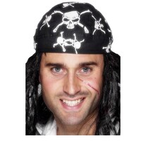 Skull and Crossbones Design Pirate Bandanna Costume Accessory 