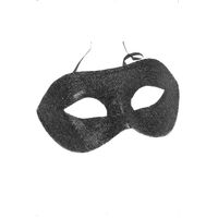 Black Gino Glitter Eyemask Costume Accessory