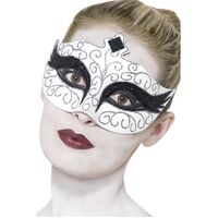 White Gothic Swan Eyemask Costume Accessory