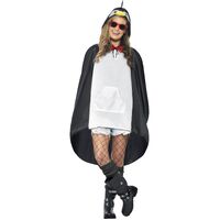 Penguin Party Poncho Adult Costume