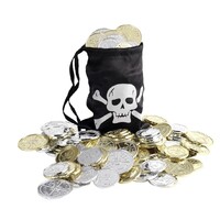 Pirate Black Coin Bag with Coins
