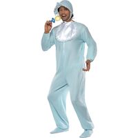 Baby Boy Blue Romper Adult Costume Size: One Size Fits Most