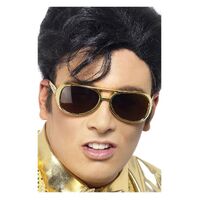 Gold Elvis Shades Costume Accessory