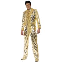 Elvis Gold Suit Adult Costume Size: Large