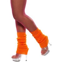 Neon Orange Leg Warmers Costume Accessory 