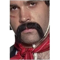 Authentic Western Mexican Handlebar Moustache Costume Accessory