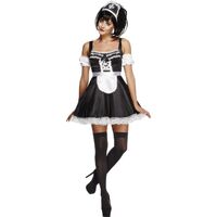 French Maid Flirty Adult Fever Costume Size: Large