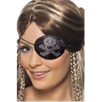 Pirates Eyepatch with Diamante Motif Costume Accessory