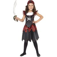 Pirate Skull and Crossbones Girl Child Costume Size: Large