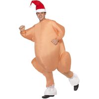 Christmas Roast Turkey Inflatable Adult Costume Size: One Size Fits Most