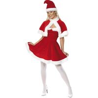 Miss Santa Adult Costume with Cape Size: Medium