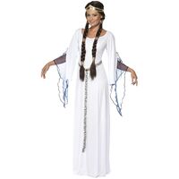 Medieval Maid Adult White Costume Size: Large