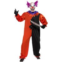 Cirque Sinister Scary Bo Bo The Clown Adult Costume Size: Large
