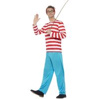 Where's Wally? Adult Costume Size: Medium