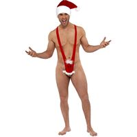 Santa Face Mankini Adult Costume Size: One Size Fits Most