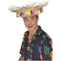 Straw Beach Hat Costume Accessory