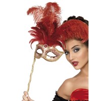 Fever Baroque Fantasy Eyemask Red Costume Accessory