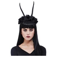 Demon Horn Flower Headband Costume Accessory
