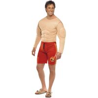Baywatch Lifeguard Muscle Chest Adult Costume Size: Large