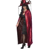 Reversible Deluxe Red and Black Cape Adult Costume Accessory 