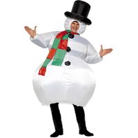 Snowman Inflatable Adult Costume Size: One Size Fits Most