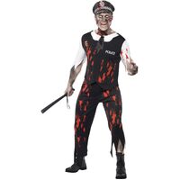 Zombie Policeman Adult Costume Size: Large