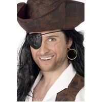Pirate Eyepatch and Earring Costume Accessory