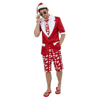 Australian Christmas Santa Stand Out Suit Adult Costume Size: Medium