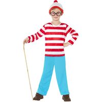 Where's Wally? Child Costume Size: Medium