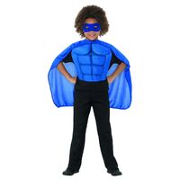 Blue Superhero Child Costume Accessory Set Size: Medium - Large