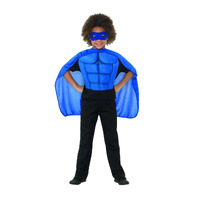 Blue Superhero Child Costume Accessory Set Size: Small - Medium
