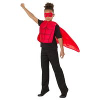 Red Superhero Child Costume Accessory Set Size: Medium - Large