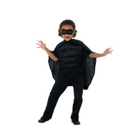 Black Superhero Child Costume Accessory Set Size: Small - Medium