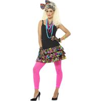 80s Party Girl Adult Costume Set Size: Small - Medium