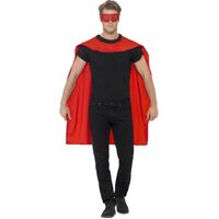 Adult Cape with Eyemask Set Red