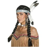 Native Indian Wig Costume Accessory